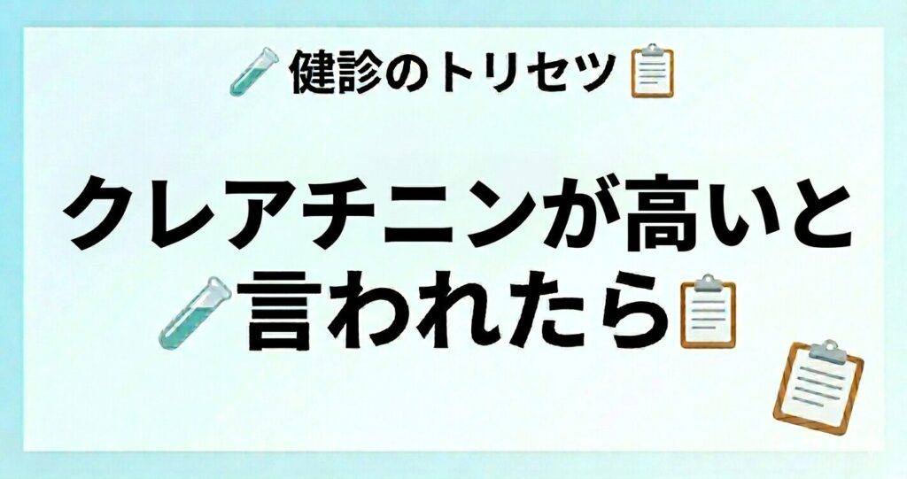 クレアチニンが高い原因と再検査の目安