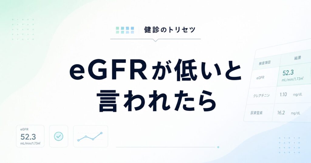 eGFRが低い原因と再検査の目安