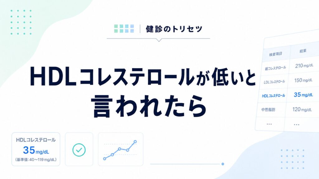 HDLコレステロールが低い原因と改善方法
