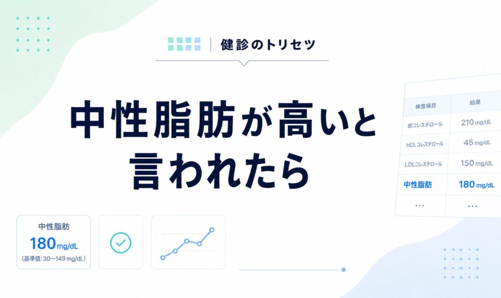 中性脂肪が高いと言われたら