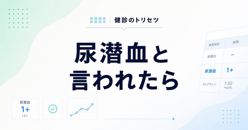 尿潜血と言われたときの原因と再検査の目安