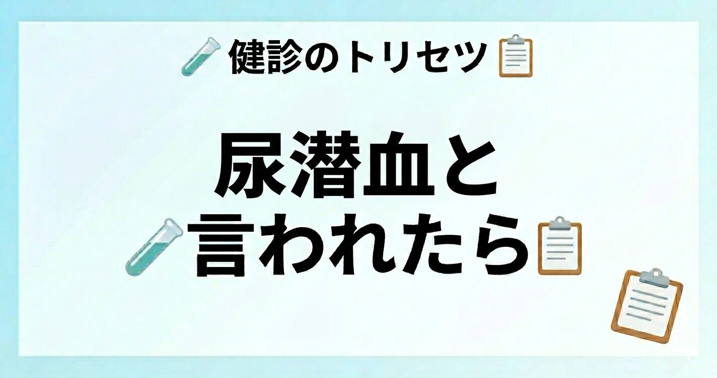 尿潜血と言われたときの原因と再検査の目安