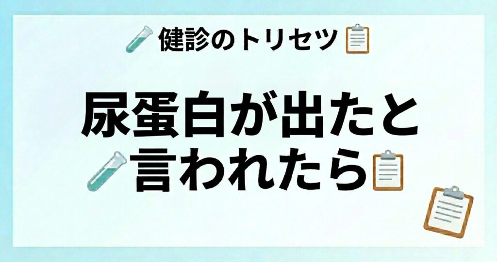 尿蛋白が出たときの原因と再検査の目安